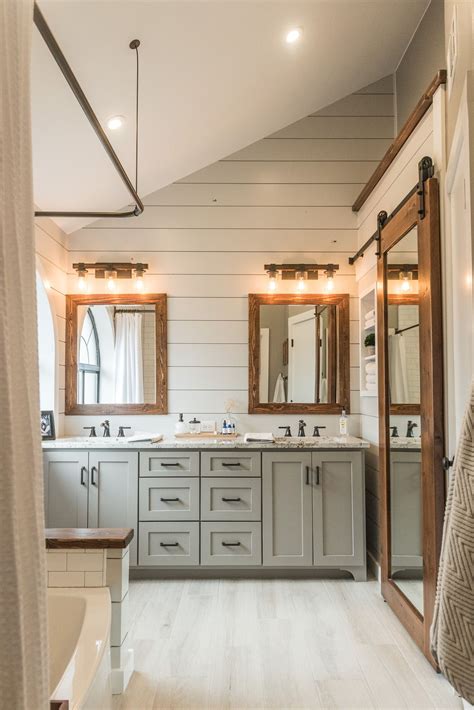 Modern Farmhouse Bathroom Inspiration • Interior Designer Des Moines Jillian Lare Master Bath ...