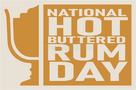 National Hot Buttered Rum Day Background Stock Vector - Illustration of ...