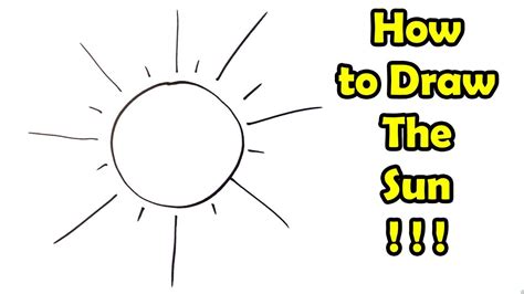 How to Draw The Sun in 20 seconds - VERY EASY - FOR KIDS - YouTube