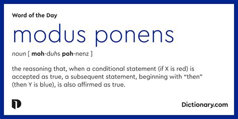 Word of the Day - modus ponens | Dictionary.com