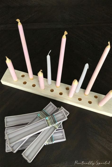 DIY Easy Wooden Birthday Taper Candle Holder | Diy taper candle holders ...