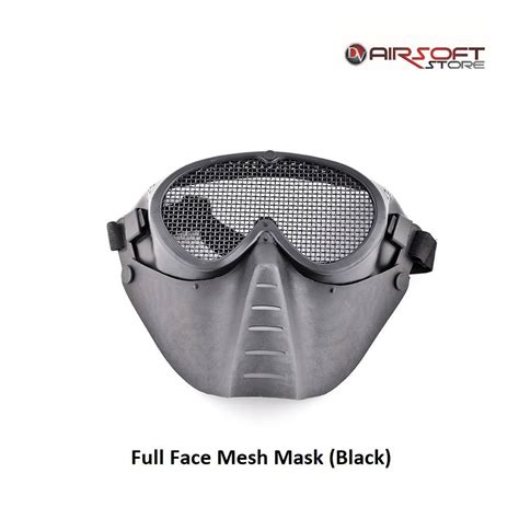 Full Face Mesh Mask (Black) - Airsoft Store