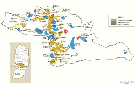 Map of Palestinian Authority Jerusalem District