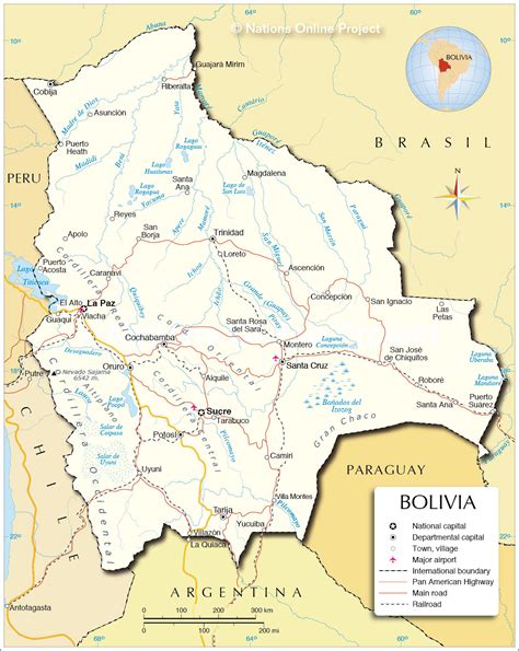 Political Map of Bolivia - Nations Online Project