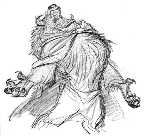 Walt Disney Sketches - The Beast - Walt Disney Characters Photo (34266360) - Fanpop