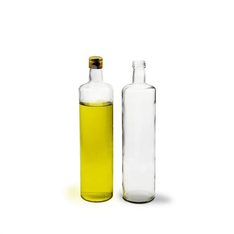 High Quality 1000ml Empty Olive Oil Glass Bottle Clear Round Shape ...