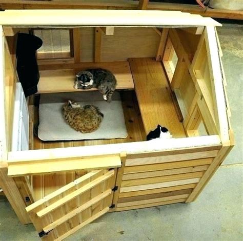 diy cat house out of cardboard boxes shelter feral outdoor health cats ...