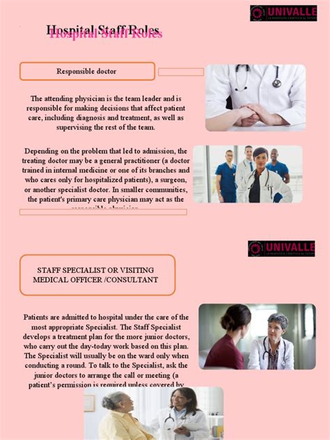 An Overview of Key Hospital Staff Roles and Responsibilities | PDF | Physician | Nursing