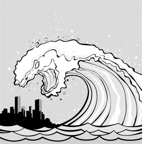 tsunami monster vector illustration © Andrey Matyuk (vectorArta ...