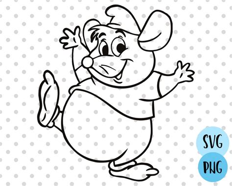 Gus From Cinderella Coloring Pages How To Draw And Jaq Sketch Coloring Page