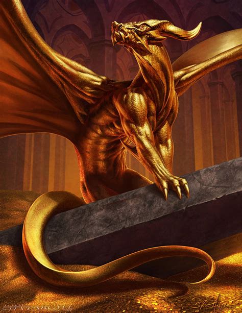 Aurum, Gen Con 50 Golden Dragon by SteveArgyle on DeviantArt