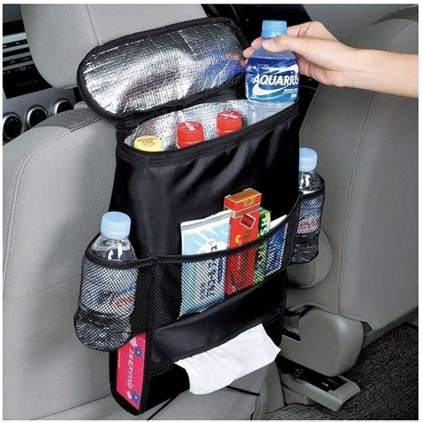 FrontTech Car Seat Back Organizer, Auto Seat Multi-Pockets Travel Storage Bag, Insulated Car ...