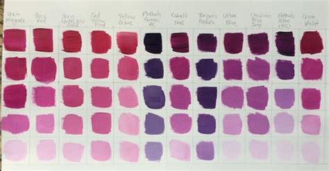 Color Chart Quinacridone Magenta Acrylic Paint Lisa Cohen Paint Color ...