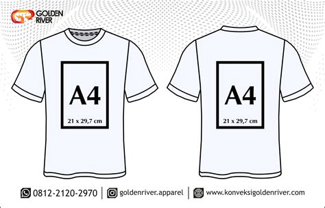 Terlengkap! Berbagai ukuran sablon kaos A3, A4, A5, A6, A7. (Updated)