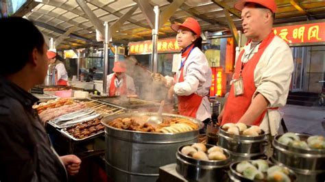 Food in Beijing - Wangfujing Snack Street - YouTube