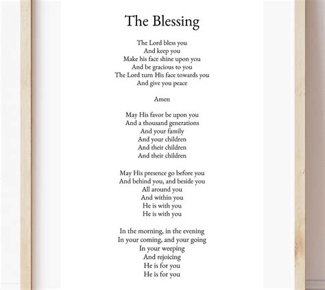 The Blessing Lyrics Print, Elevation Worship, Kari Jobe, Digital Download, Printable Art - Etsy