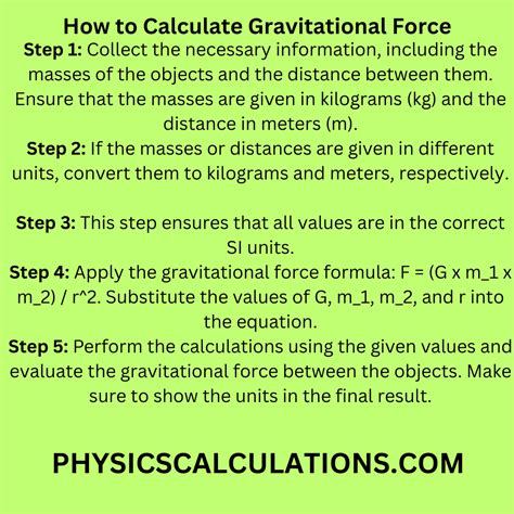 How to Calculate Gravitational Force