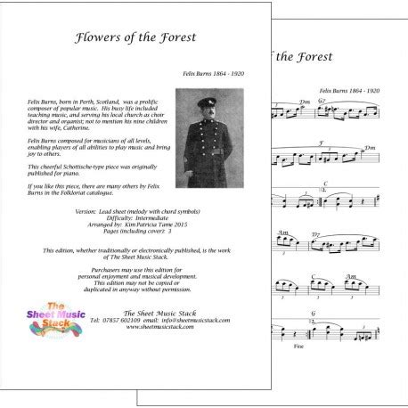 Flowers of the Forest, Felix Burns, lead sheet, Schottische