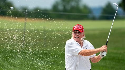 Watching Trump Play Golf: Decent Drives, Skipped Putts, Lots of Sweat ...