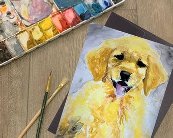 Golden Retriever Birthday Card Printable - Etsy