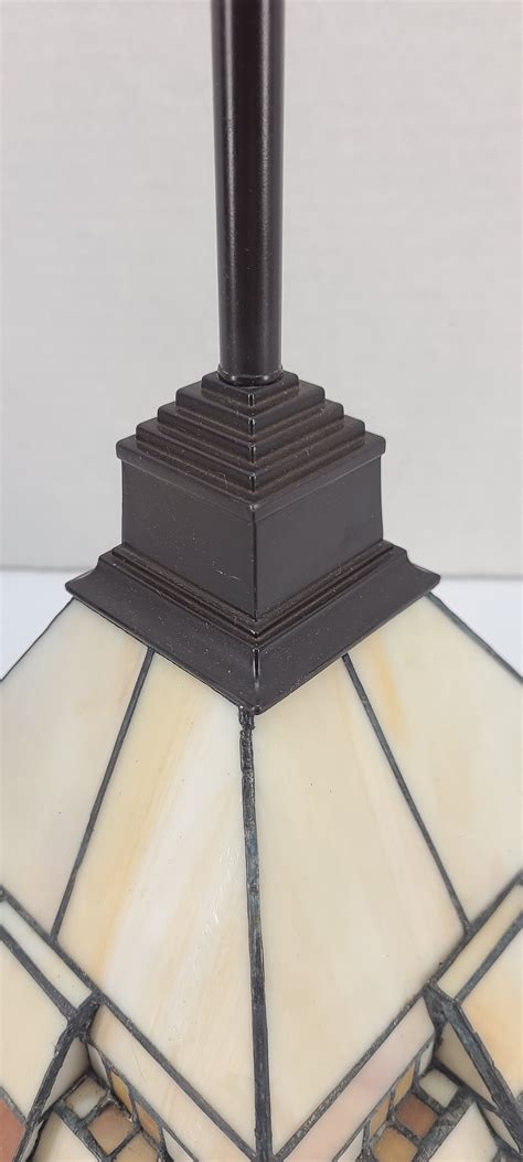 Stained Glass Tiffany Style Ceiling Pendant Lamp Light Fixture Shade Pyramid 9home Accent Decor ...