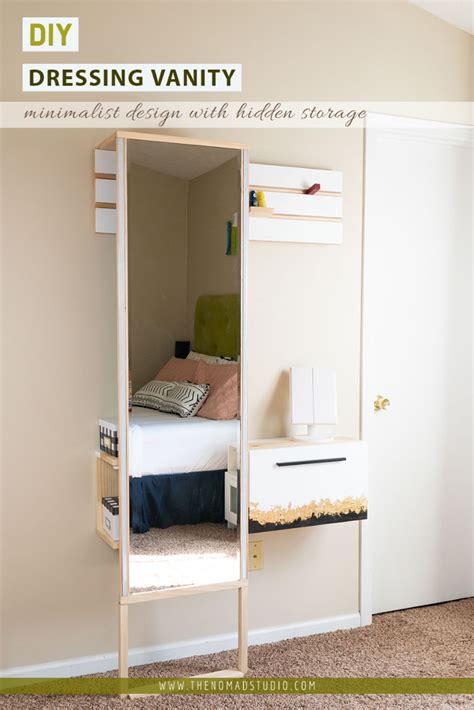 Dressing vanity with full height mirror & light - The Nomad Studio