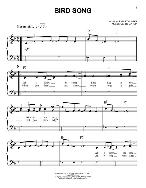 Bird Song | Sheet Music Direct