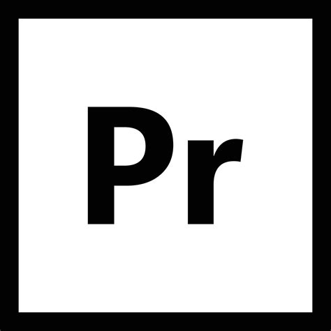 Adobe Premiere Pro icon on white background. Pr symbol. flat style ...