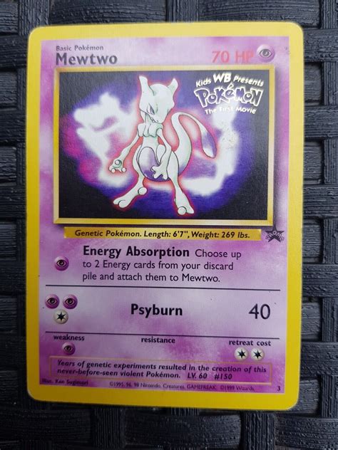 Mavin | 1995 Kids WB Pokémon The First Movie Mewtwo Promo Pokémon Card