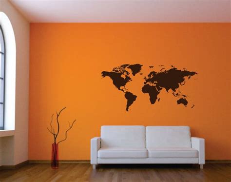 World Map Removable Wall Decal FREE SHIPPING by NothinbutVinyl, $29.99 | Map wall decal, World ...