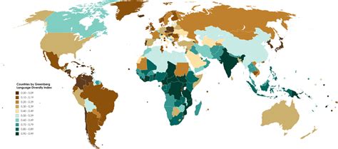 [oc] Map of Linguistic Diversity in the World : r/MapPorn