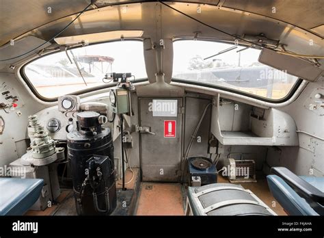 Driver cabin of a diesel locomotive Stock Photo - Alamy