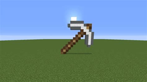 How to build an Iron Pickaxe Pixel Art - YouTube