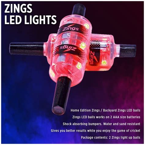 New Zings Light up Flashing LED Cricket Bails | eBay