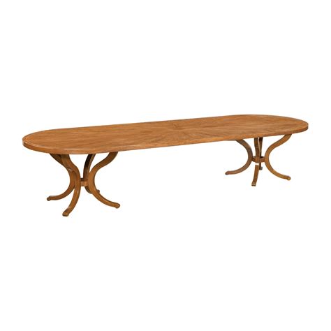 Dessin Fournir Sutcliffe Double Pedestal Walnut Oval Dining Table Available For Immediate Sale ...