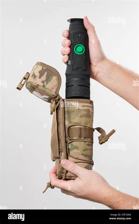 Military monocular in a case for storage and portability Stock Photo - Alamy