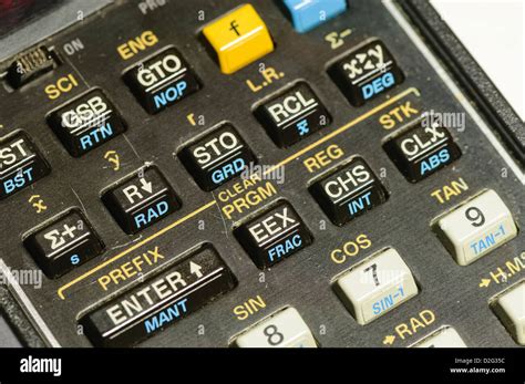 Hewlett Packard HP-33E programmable scientific calculator from 1978, which uses Reverse Polish ...