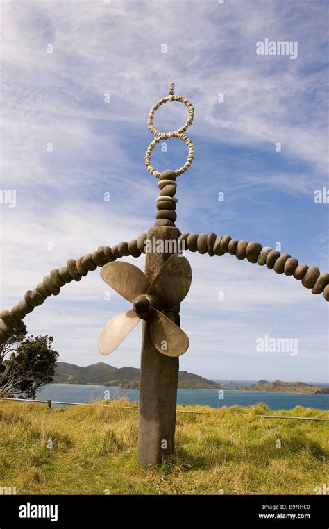 matauri bay northland far north new zealand rainbow warrior monument Stock Photo - Alamy