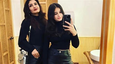 Raveena Tandon twins with daughter Rasha in black, fans call them ...