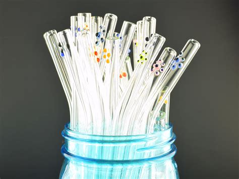 Dot GLASS STRAWS - Reusable Straws | Glass Drinking Straw | Dot Straws ...