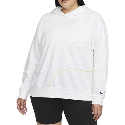 Nike Women Sportswear Hoodie Plus Size - White/Black • Price