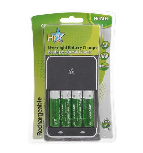 4 x Overnight Battery Charger 2000mAH [166701] - Easygift Products