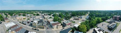 Aerial Panorama View of Ingersoll, Ontario, Canada Stock Photo - Image of background, aerial ...