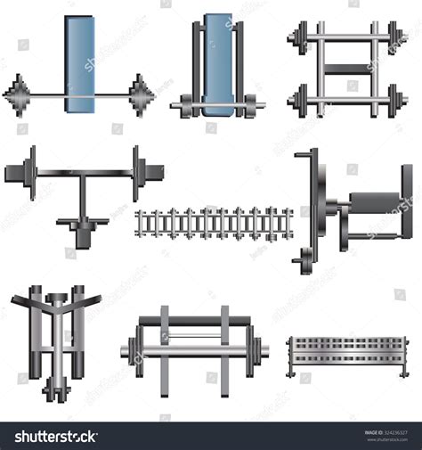 Fitness Equipment Top View Set 1 스톡 벡터(로열티 프리) 324236327 | Shutterstock