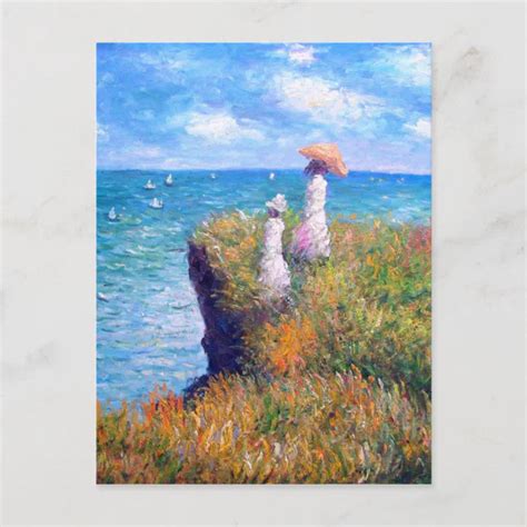 Claude Monet: Cliff Walk at Pourville Postcard | Zazzle