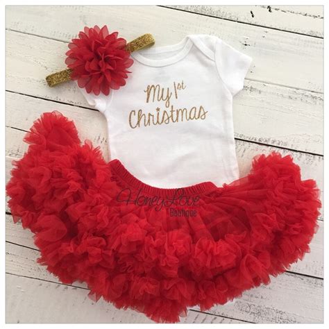 My 1st Christmas Outfit Girl My First Christmas Baby's - Etsy