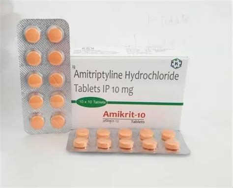 Amitriptyline Hydrochloride Tablets IP 10 Mg, Rs 255.30 /box Kriti Lifesciences | ID: 23060616348