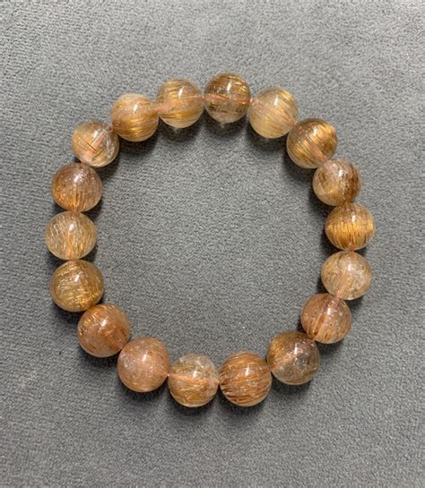 Natural Golden Rutilated Quartz Bracelet