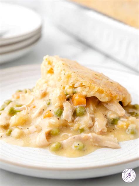 Chicken Pot Pie Cobbler Casserole - Belly Full