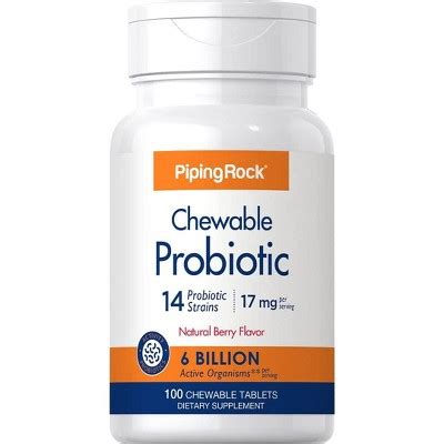 Piping Rock Probiotic | 100 Chewable Tablets | Berry Flavor : Target